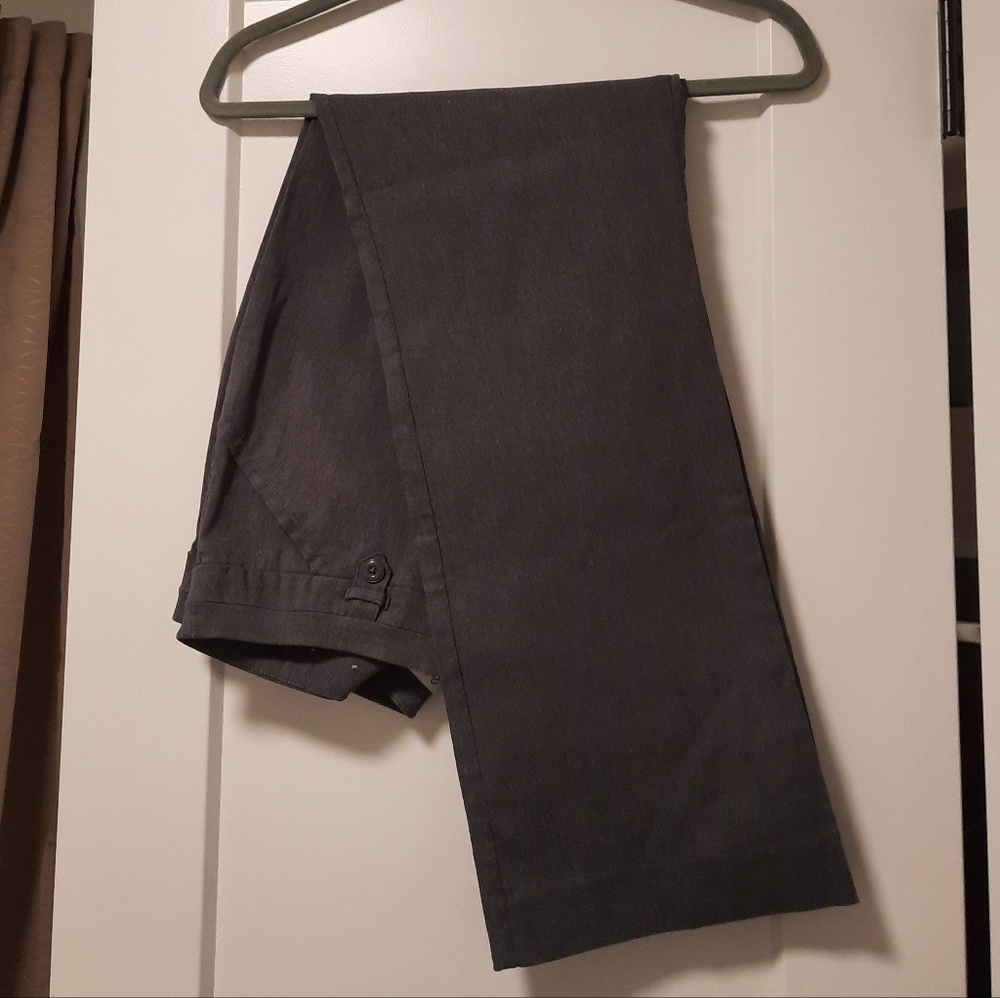 Light Grey Straight-Leg Dress Pants